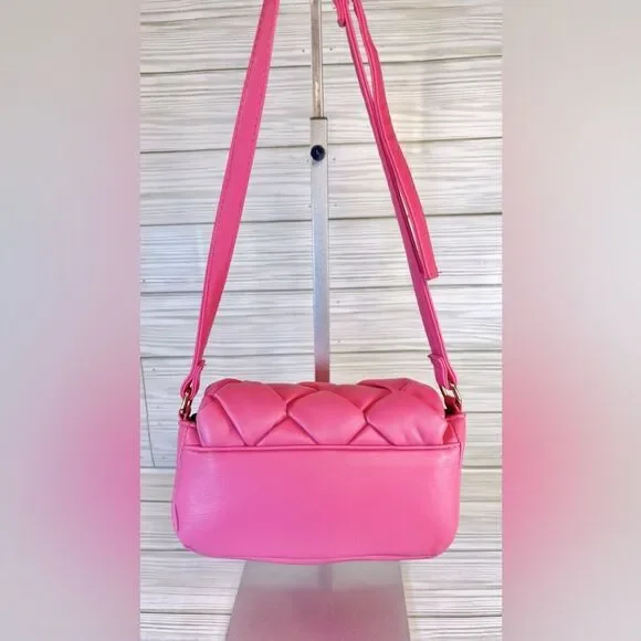 029- Primark Pink Quilted Crossbody Bag - Picture 2 of 12
